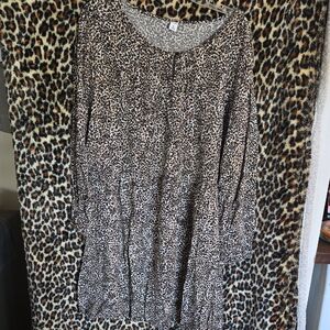 Old Navy Leopard Print Tunic in Brown and Black